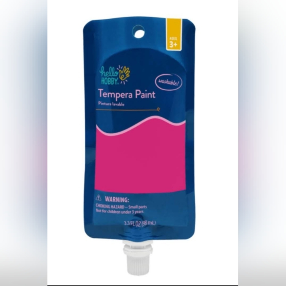 Hello Hobby Washable Tempera Craft Paint 3.3fl oz Rose set of 3
